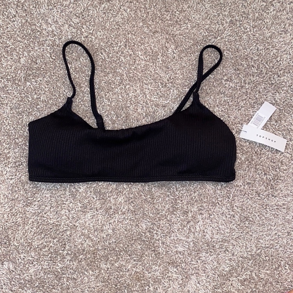BRAND NEW TOPSHOP Black Bikini Top